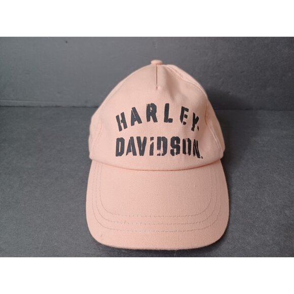 Accessories - Womans 2022 Peach Harley Davidson Size 4-14 Adjustable Spell-out Hat